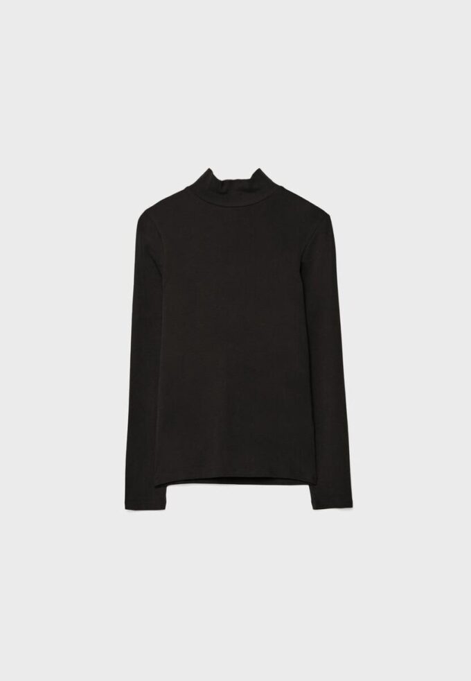 Basics T-Shirt mit hohem Kragen Basics T-Shirt mit hohem Kragen