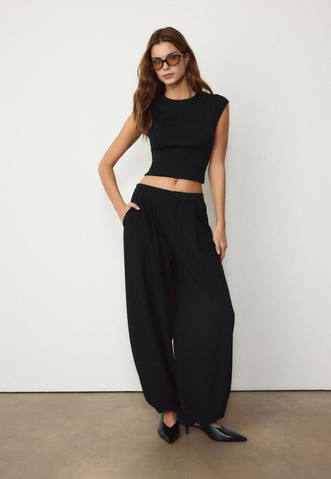 Basics tailliertes Crop-T-Shirt Basics tailliertes Crop-T-Shirt