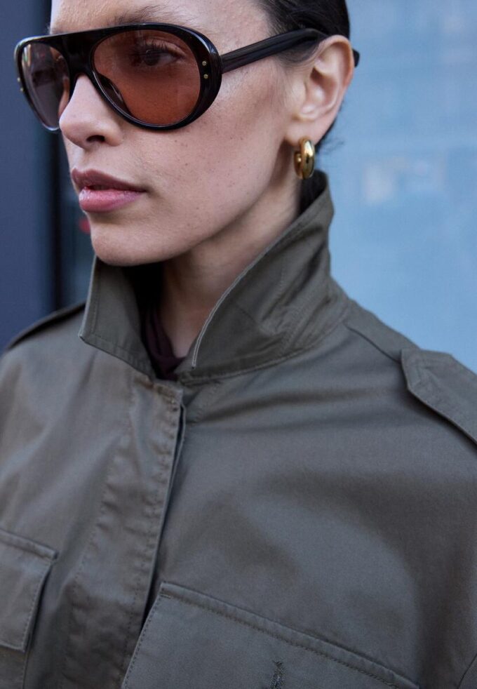Baumwollparka mit Taschen Baumwollparka mit Taschen