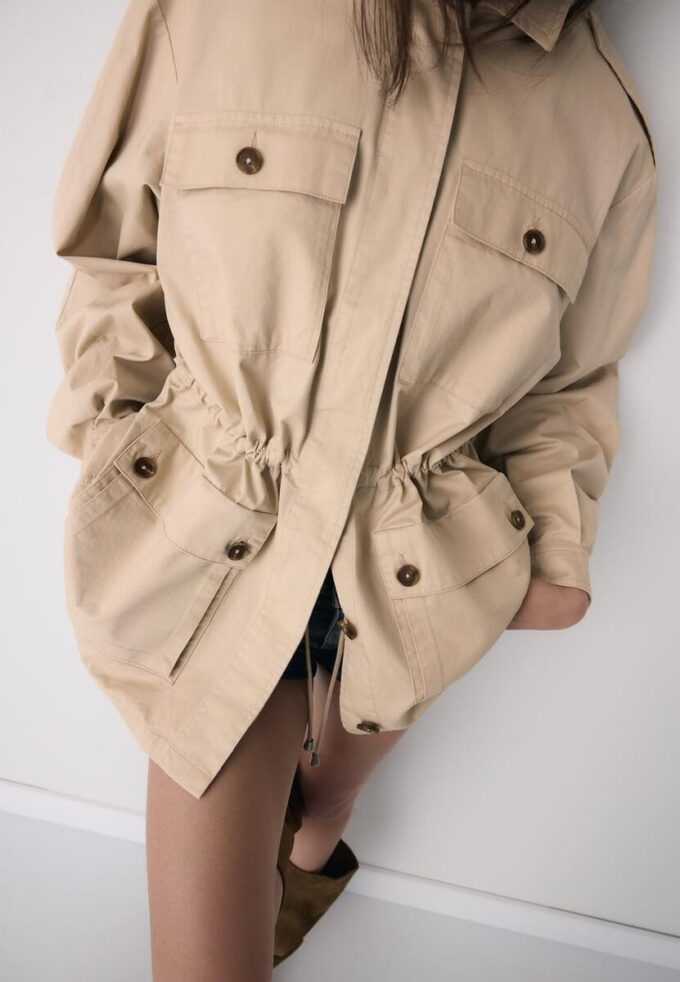 Baumwollparka mit Taschen Baumwollparka mit Taschen