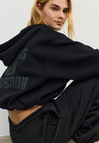 Bedrucktes Bomber-Sweatshirt mit Kapuze