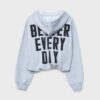 Bedrucktes Bomber-Sweatshirt mit Kapuze Bedrucktes Bomber-Sweatshirt mit Kapuze