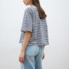 Bedrucktes, gestreiftes Kurzarm-T-Shirt Bedrucktes, gestreiftes Kurzarm-T-Shirt