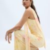 Bedrucktes Midi-Kleid aus Tüll mit Schal Bedrucktes Midi-Kleid aus Tüll mit Schal