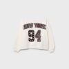 Bedrucktes Sweatshirt mit U-Boot-Ausschnitt Bedrucktes Sweatshirt mit U-Boot-Ausschnitt