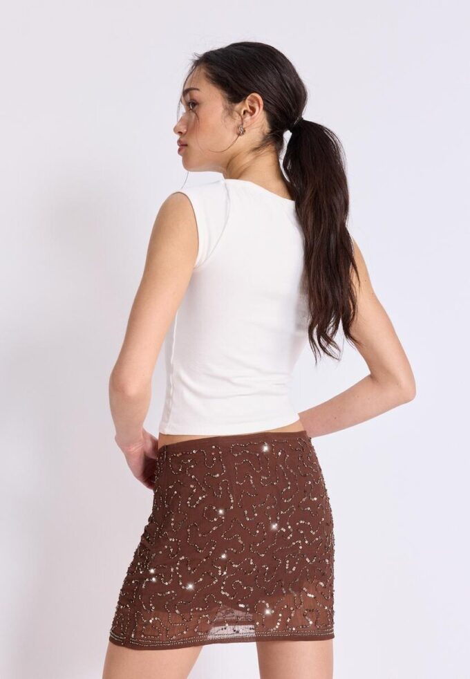 Bestickter Mini-Skort