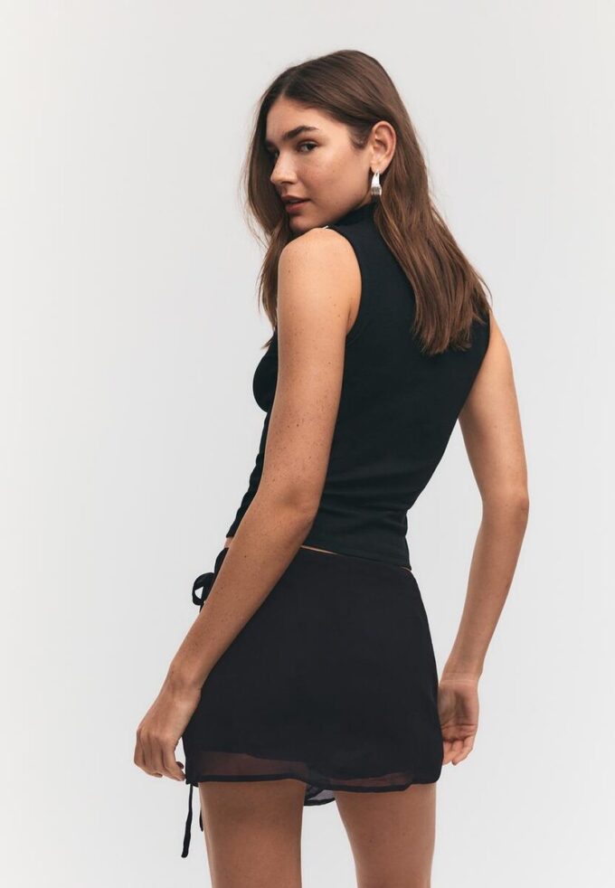 Bestickter Wickel-Mini-Skort