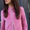 Bikerjacke aus 100 % Leder