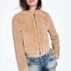 Bikerjacke aus 100 % Leder