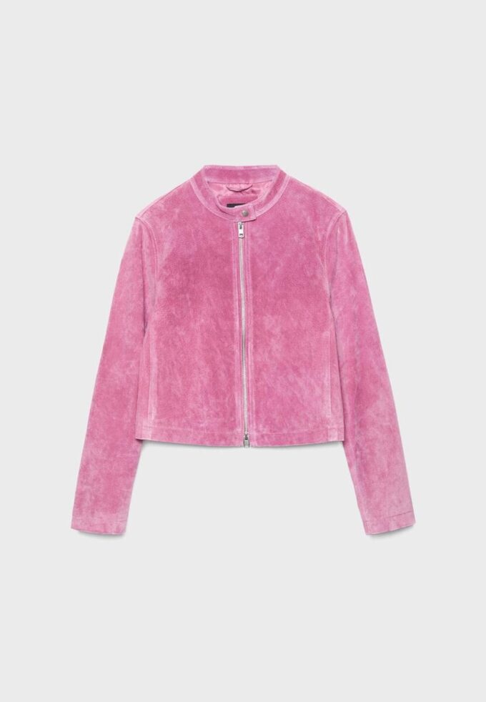 Bikerjacke aus 100 % Leder