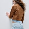 Bikerjacke aus 100 % Leder