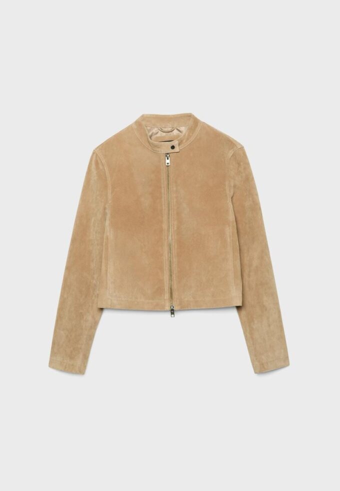 Bikerjacke aus 100 % Leder