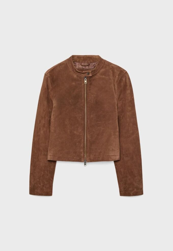Bikerjacke aus 100 % Leder