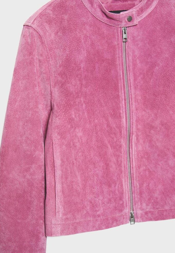 Bikerjacke aus 100 % Leder