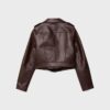 Bikerjacke aus Kunstleder mit Gürtel Bikerjacke aus Kunstleder mit Gürtel