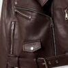 Bikerjacke aus Kunstleder mit Gürtel Bikerjacke aus Kunstleder mit Gürtel