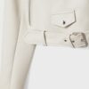 Bikerjacke aus Kunstleder mit Gürtel