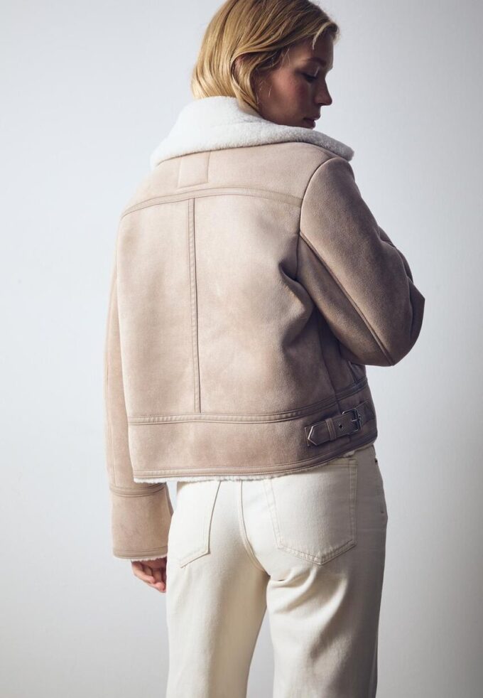Bikerjacke aus Kunstwildleder