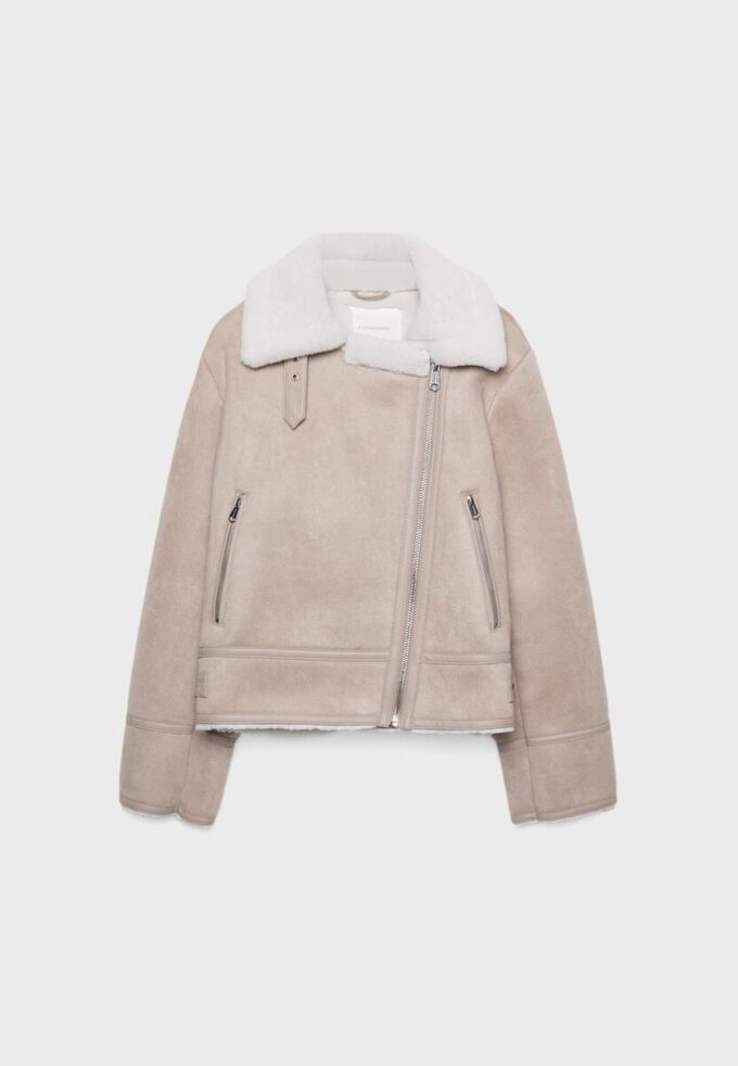 Bikerjacke aus Kunstwildleder