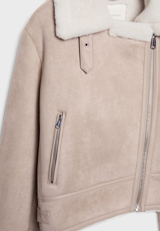 Bikerjacke aus Kunstwildleder