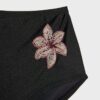 Bikini-Höschen mit gestickten Blumen