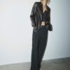Blazer in Regular Fit mit Lederoptik