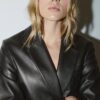Blazer in Regular Fit mit Lederoptik