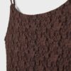 Blondes Midi-Kleid mit Spitzenriemen