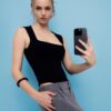 Body aus Polyamid mit quadratischem Ausschnitt Body aus Polyamid mit quadratischem Ausschnitt