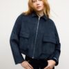 Bomberjacke aus Kunstwildleder
