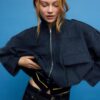 Bomberjacke aus Kunstwildleder