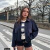Bomberjacke aus Kunstwildleder