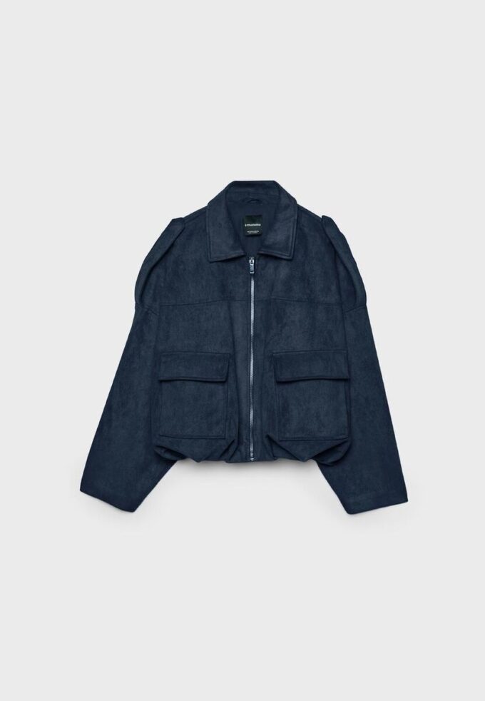 Bomberjacke aus Kunstwildleder