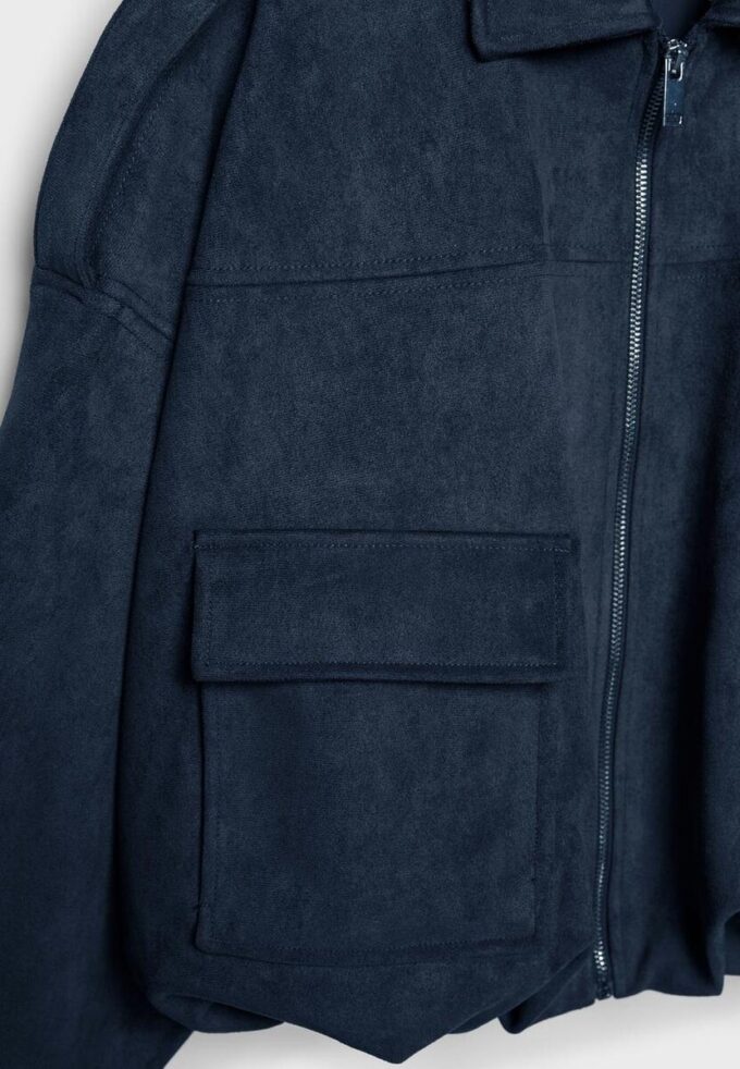 Bomberjacke aus Kunstwildleder