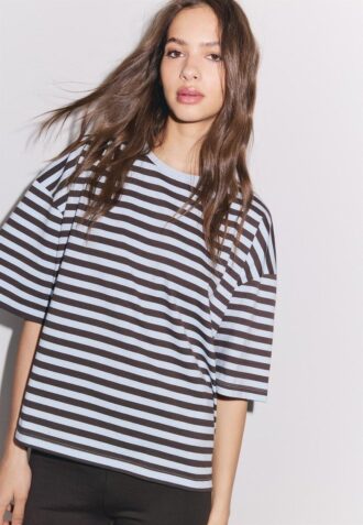 Boxy-T-Shirt mit kurzen Ärmeln