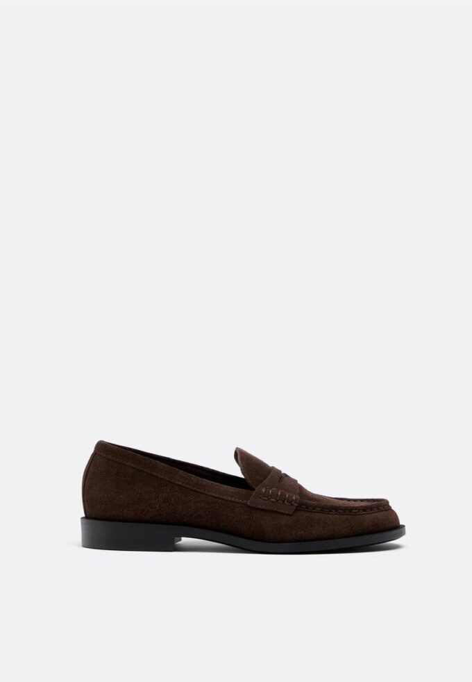 Braune Leder-Loafer