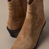 Cowboy-Stiefeletten aus Spaltleder