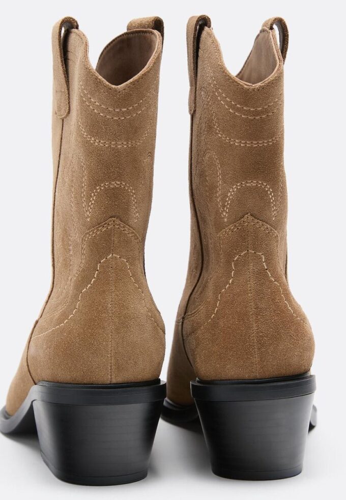 Cowboy-Stiefeletten aus Spaltleder