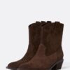 Cowboy-Stiefeletten aus Spaltleder mit Absatz