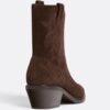 Cowboy-Stiefeletten aus Spaltleder mit Absatz