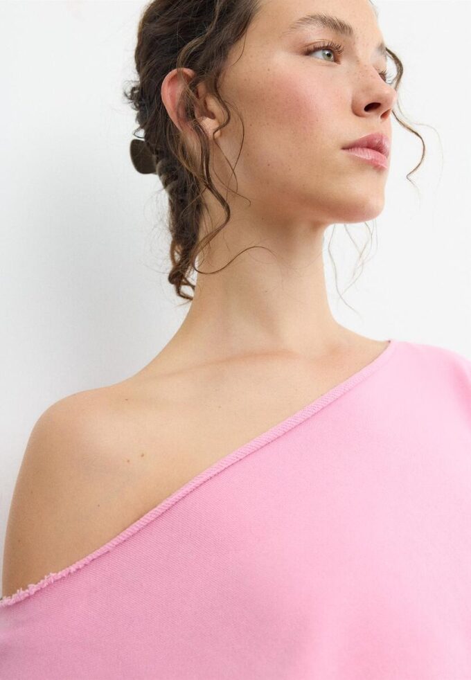Cropped-Sweatshirt im Washed-Look