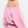 Cropped-Sweatshirt im Washed-Look