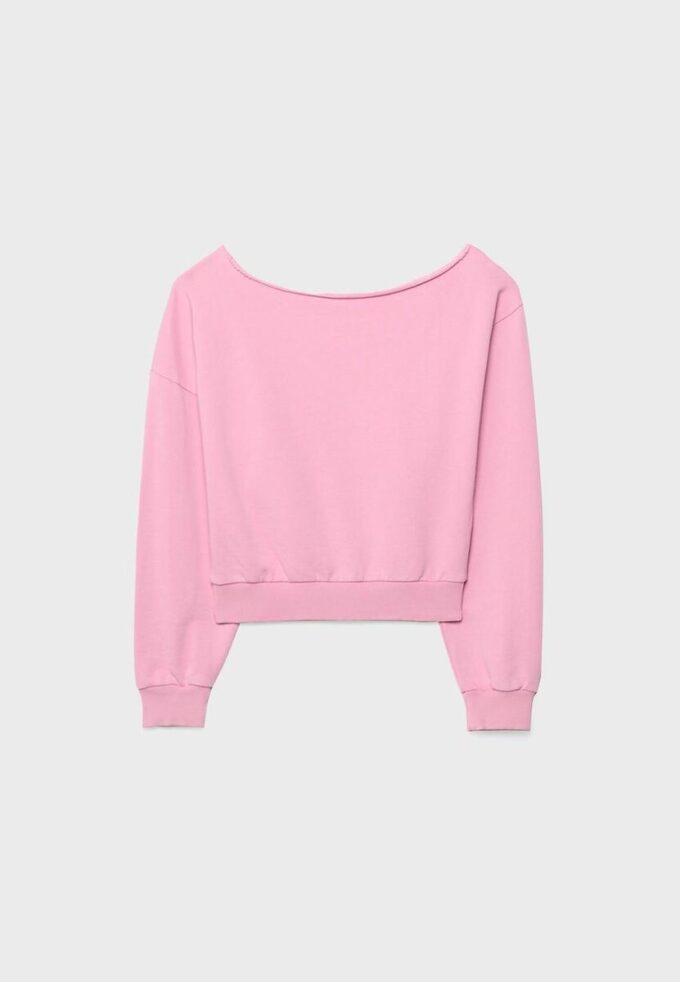 Cropped-Sweatshirt im Washed-Look