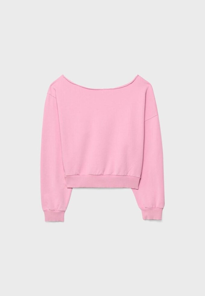 Cropped-Sweatshirt im Washed-Look