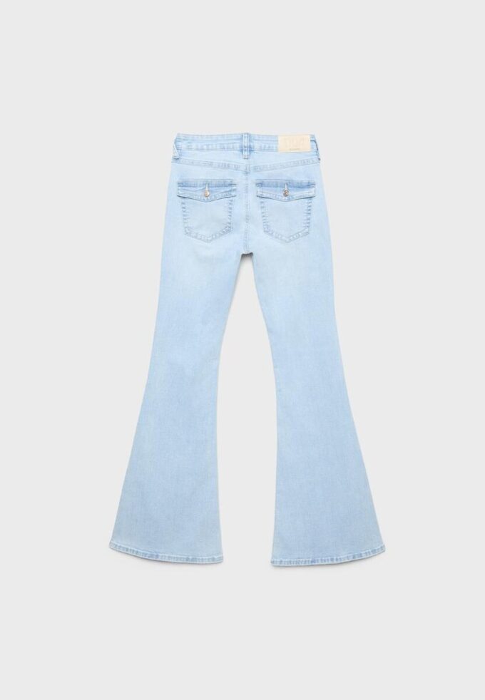 D04 Low-Rise-Jeans mit Flared-Bein D04 Low-Rise-Jeans mit Flared-Bein