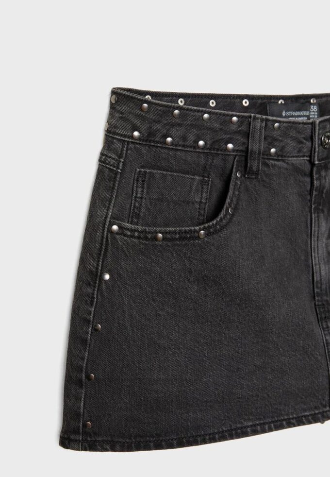D62 Denim-Skort mit Nieten D62 Denim-Skort mit Nieten