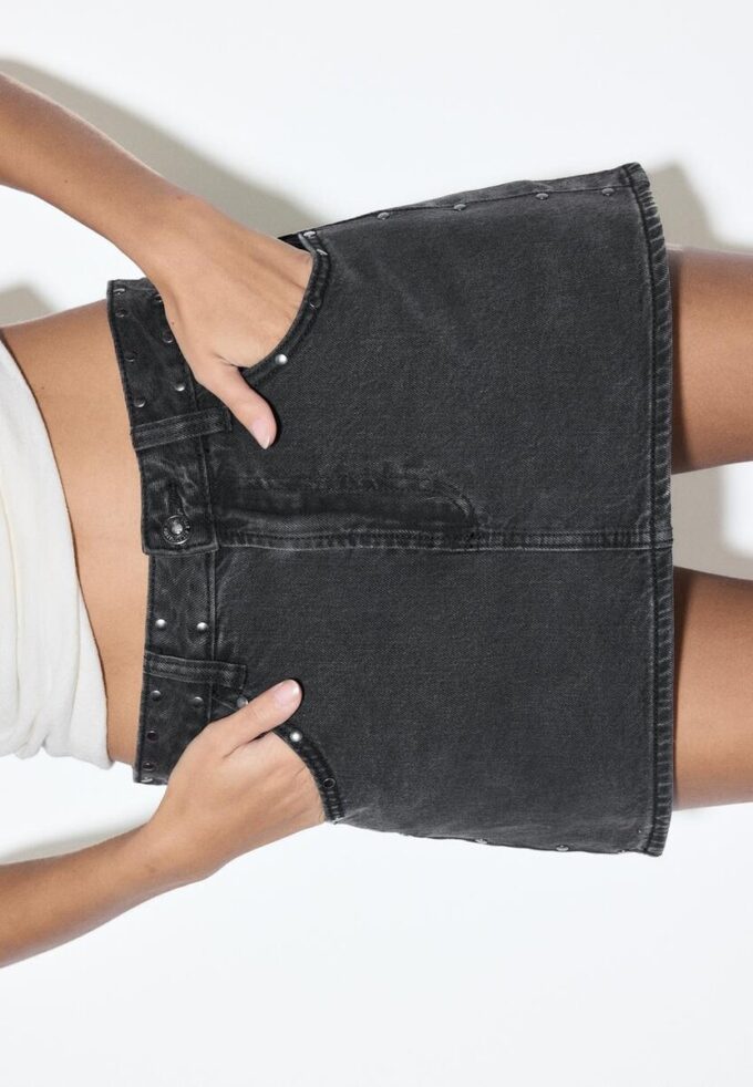 D62 Denim-Skort mit Nieten D62 Denim-Skort mit Nieten