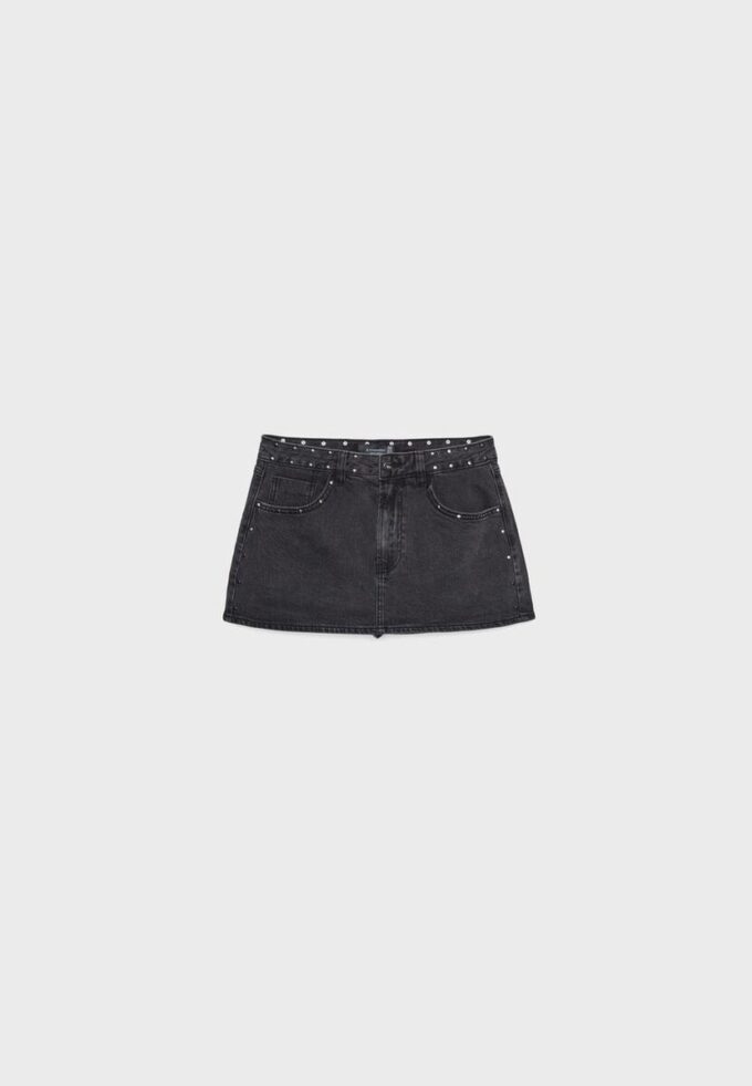 D62 Denim-Skort mit Nieten D62 Denim-Skort mit Nieten