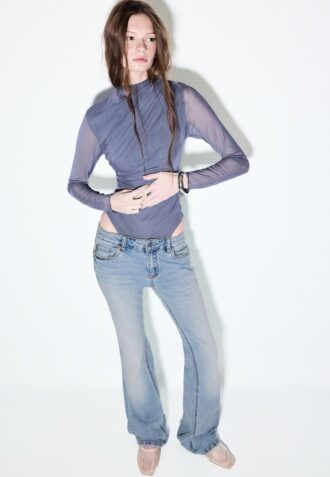 D67 Slim-Fit-Bootcut-Jeans