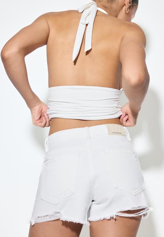 D75 Shorts aus zerrissenem Denim